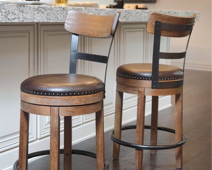 Ashley Express - Pinnadel UPH Swivel Barstool (1/CN)