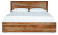 Dressonni California King Panel Bed with Mirrored Dresser