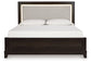 Neymorton Queen Upholstered Panel Bed with 2 Nightstands