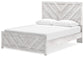 Cayboni Queen Panel Bed with Mirrored Dresser, Chest and 2 Nightstands