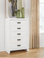 Binterglen Twin Panel Bed with Mirrored Dresser and Chest