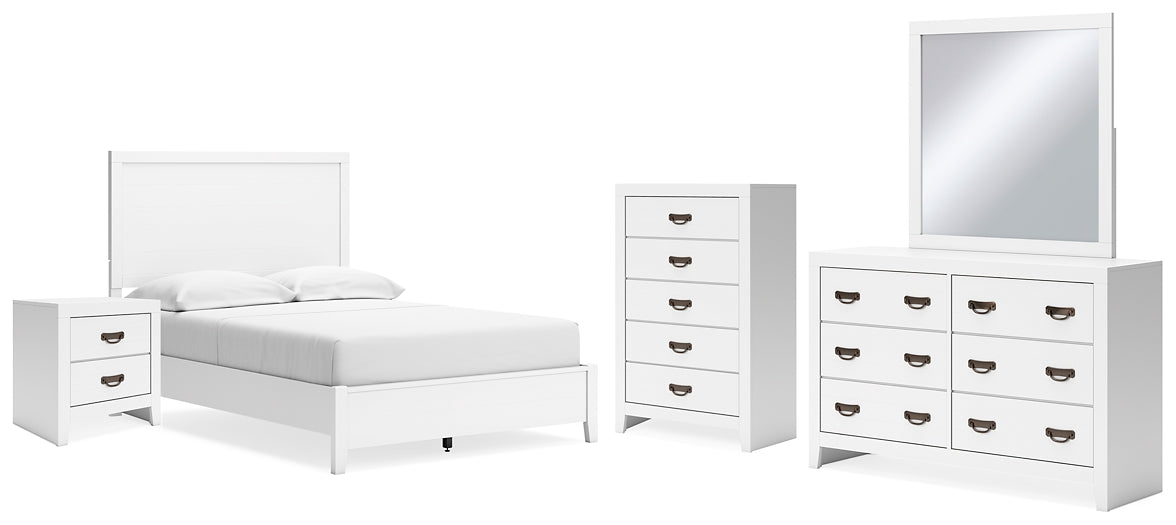 Binterglen Full Panel Bed with Mirrored Dresser, Chest and Nightstand