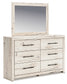 Lawroy Full Panel Bed with Mirrored Dresser