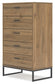 Ashley Express - Deanlow Full Platform Panel Bed with Dresser, Chest and 2 Nightstands