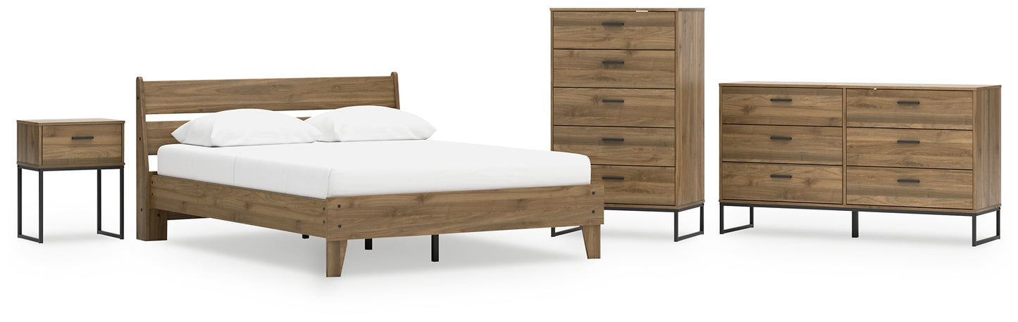 Ashley Express - Deanlow Queen Platform Panel Bed with Dresser, Chest and Nightstand