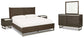 Arkenton Queen Panel Bed with Mirrored Dresser and 2 Nightstands