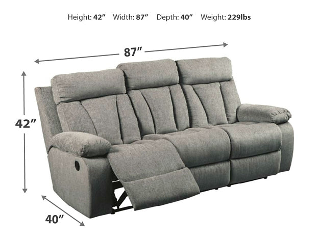 Mitchiner REC Sofa w/Drop Down Table